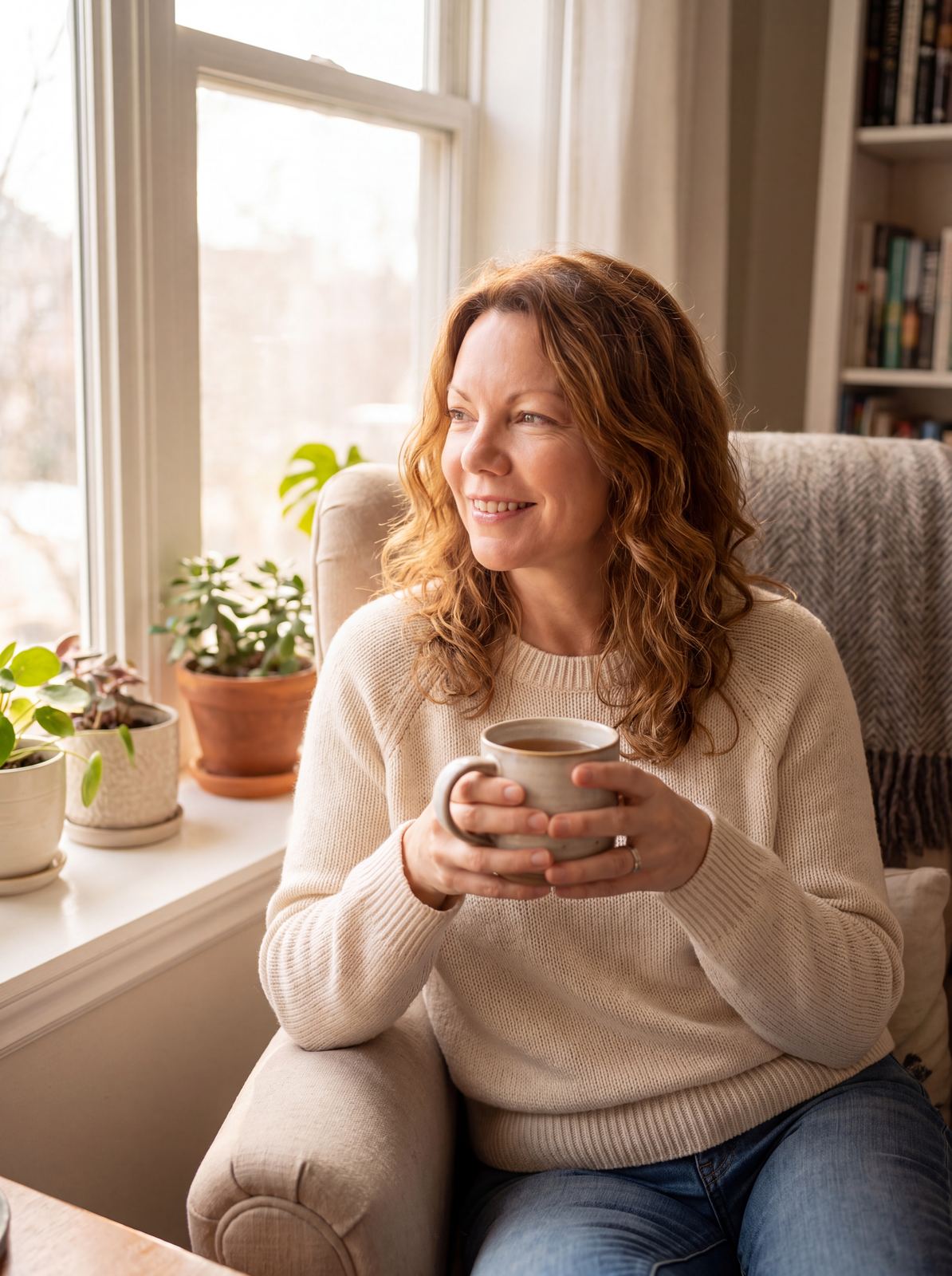 Miranda relaxed at home